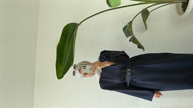 KEMERLİ SCUBA ELBİSE- LACİVERT