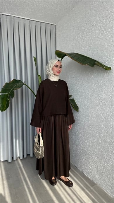 KETEN SUMMER TAKIM - KAHVERENGİ