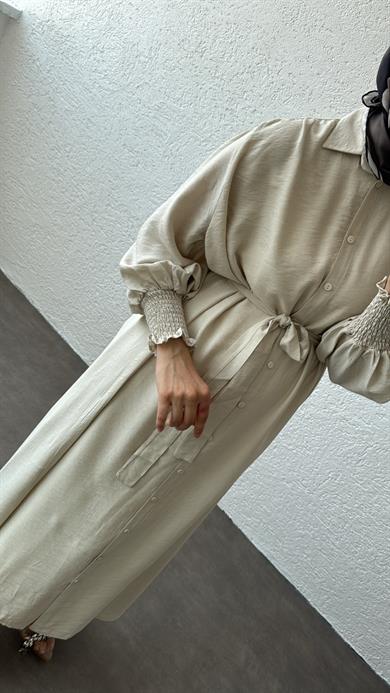 KOL GİPELİ SANTRA ELBİSE SOFT