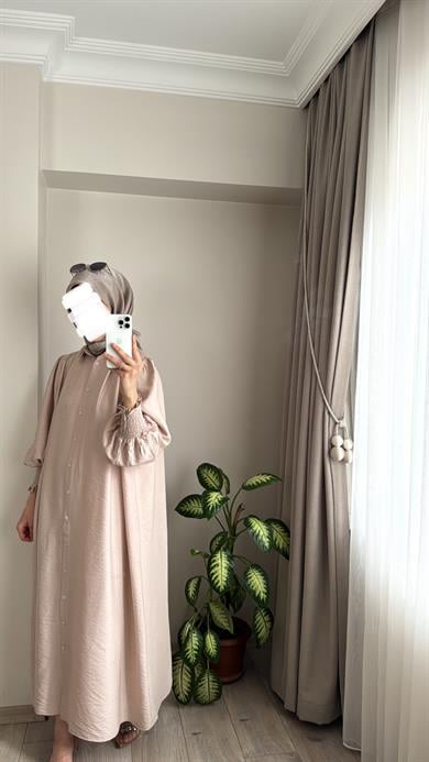 KOL GİPELİ SANTRA ELBİSE TAŞ