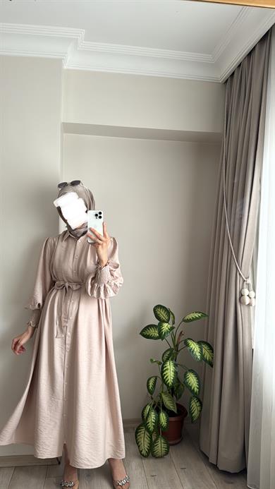 KOL GİPELİ SANTRA ELBİSE TAŞ