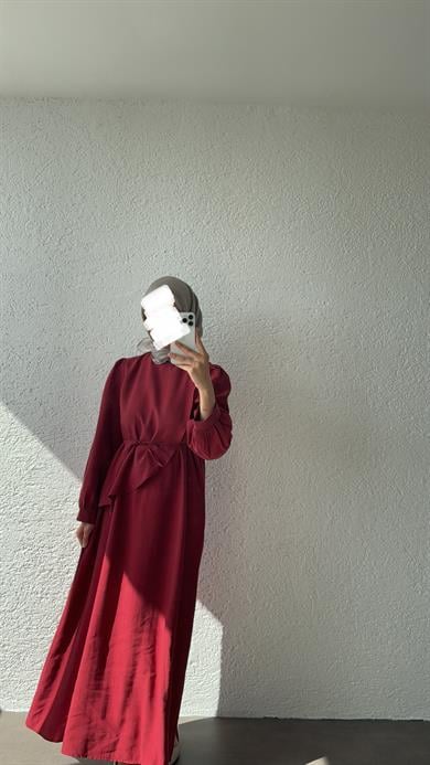 LEUR ELBİSE - BORDO