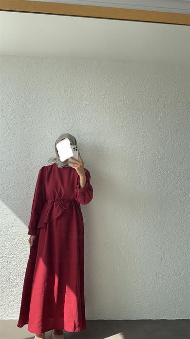 LEUR ELBİSE - BORDO