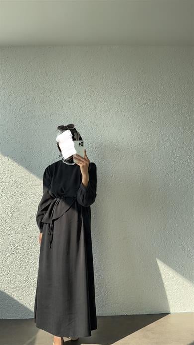 LEUR ELBİSE - SİYAH