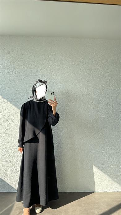 LEUR ELBİSE - SİYAH