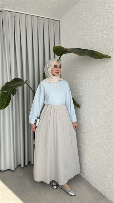 LİNA DİLİMLİ ETEK - TAŞ