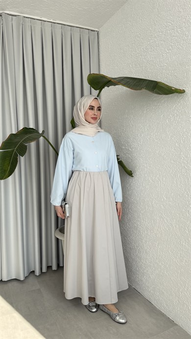 LİNA DİLİMLİ ETEK - TAŞ