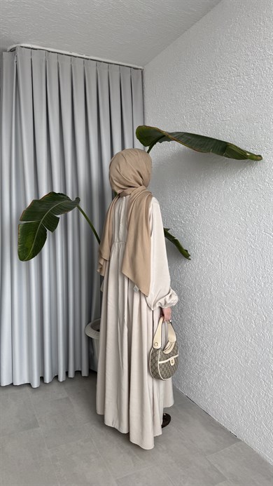 LOTUS CUPRA ELBİSE - BEJ