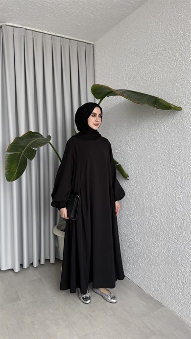 LOTUS CUPRA ELBİSE - SİYAH