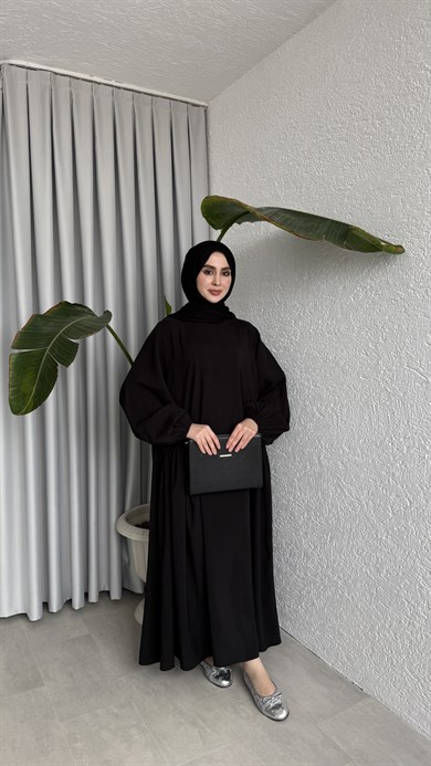 LOTUS CUPRA ELBİSE - SİYAH