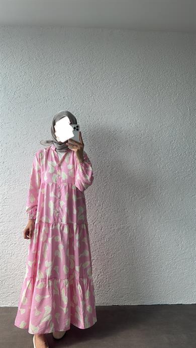 MANGO ELBİSE- PEMBE