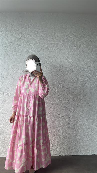 MANGO ELBİSE- PEMBE