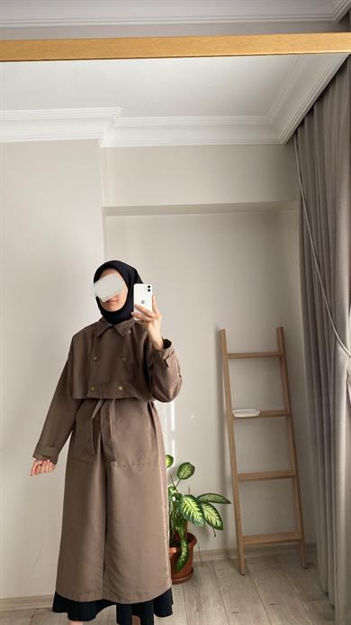 MATHİLDA TRENÇ KAHVE