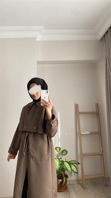 MATHİLDA TRENÇ KAHVE