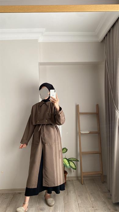 MATHİLDA TRENÇ KAHVE