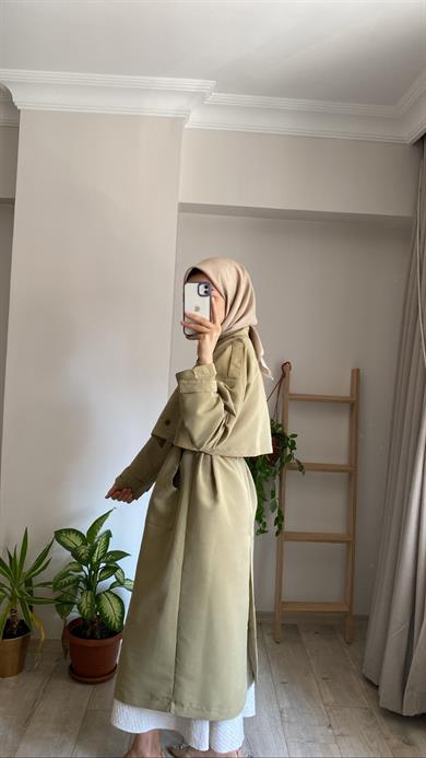 MATHİLDA TRENÇ YAĞ YEŞİLİ