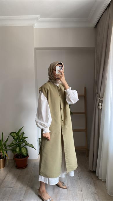 MATHİLDA TRENÇ YAĞ YEŞİLİ