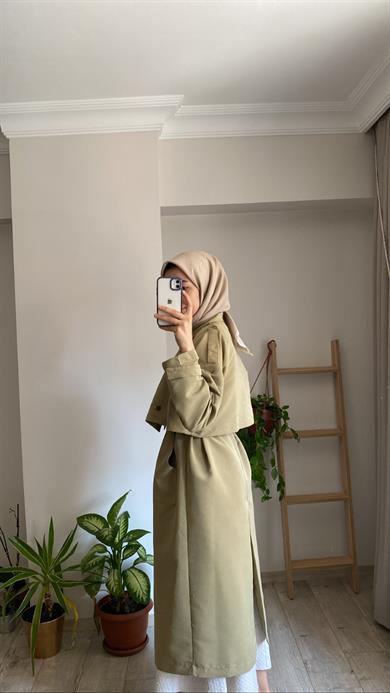 MATHİLDA TRENÇ YAĞ YEŞİLİ