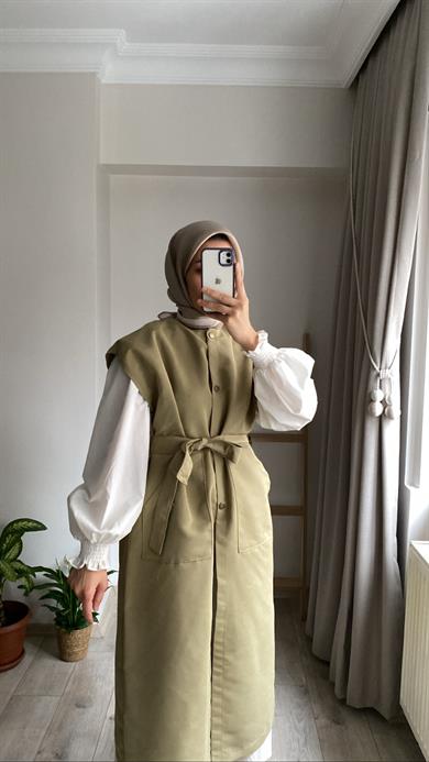 MATHİLDA TRENÇ YAĞ YEŞİLİ