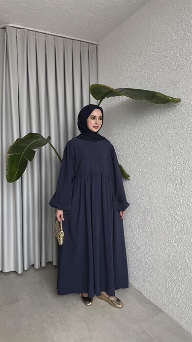 MAVERA CUPRA ELBİSE - LACİVERT