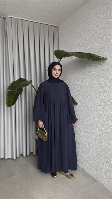 MAVERA CUPRA ELBİSE - LACİVERT