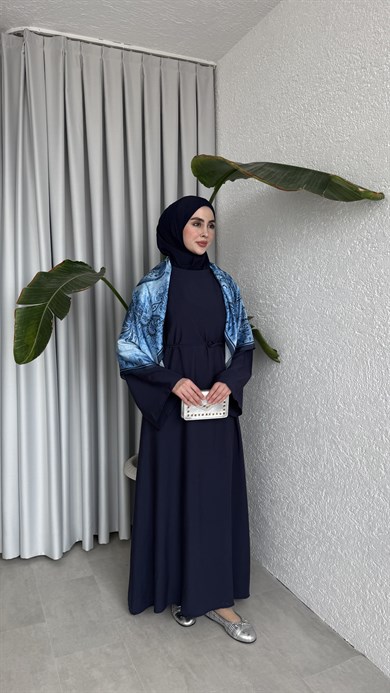 MODAL BASIC ELBİSE - LACİVERT