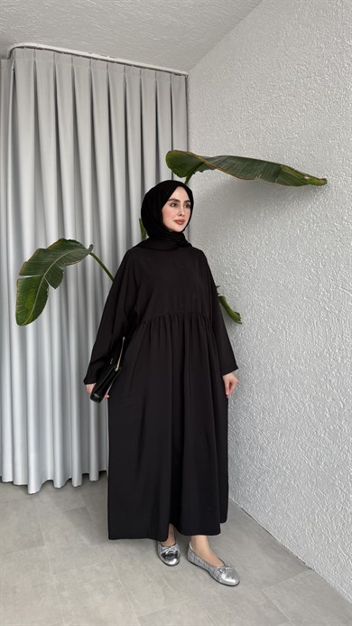 MOON CUPRA ELBİSE - SİYAH