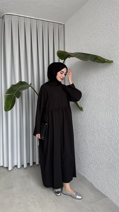 MOON CUPRA ELBİSE - SİYAH