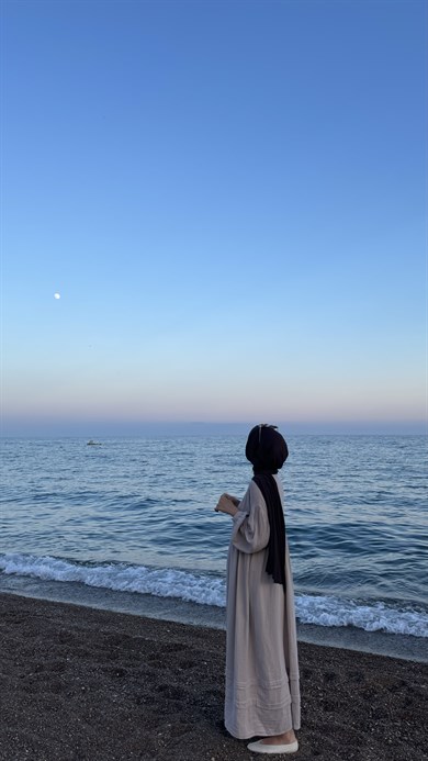 MÜSLİN ELBİSE - BEJ