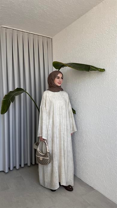 NATURAL ELBİSE - EKRU