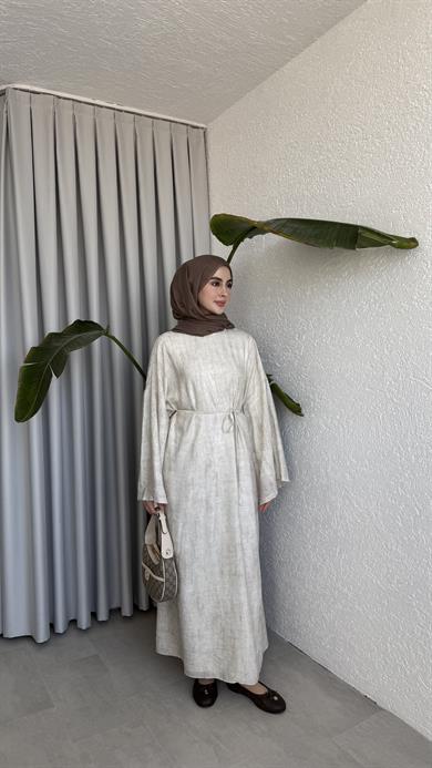 NATURAL ELBİSE - EKRU