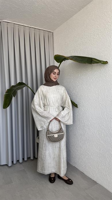 NATURAL ELBİSE - EKRU