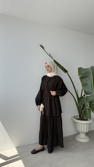NORA İKİLİ TAKIM - KAHVE