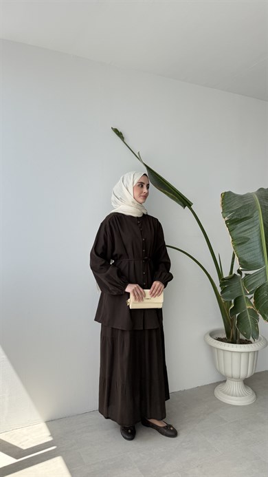 NORA İKİLİ TAKIM - KAHVE