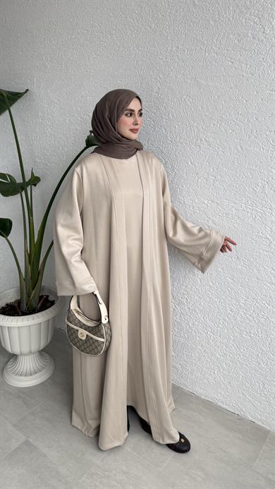 NOUR ABAYA TAKIM - BEJ