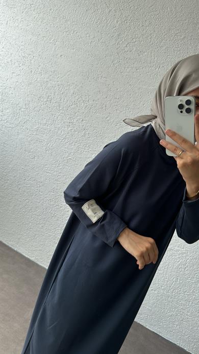 OVERSİZE UZUN RAHAT ELBİSE - ANTRASİT