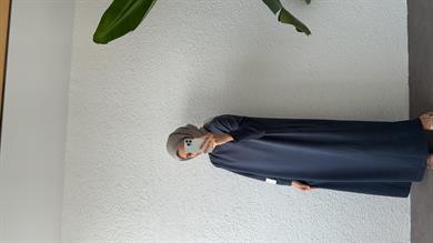 OVERSİZE UZUN RAHAT ELBİSE - ANTRASİT