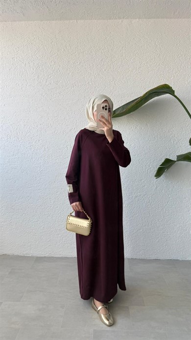 OVERSİZE UZUN RAHAT ELBİSE - BURGANYA