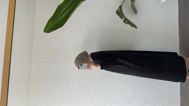 OVERSİZE UZUN RAHAT ELBİSE - SİYAH