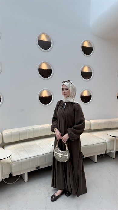 PERLA ELBİSE - KAHVE