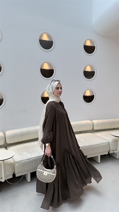 PERLA ELBİSE - KAHVE