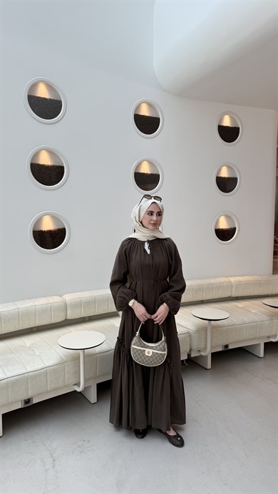 PERLA ELBİSE - KAHVE