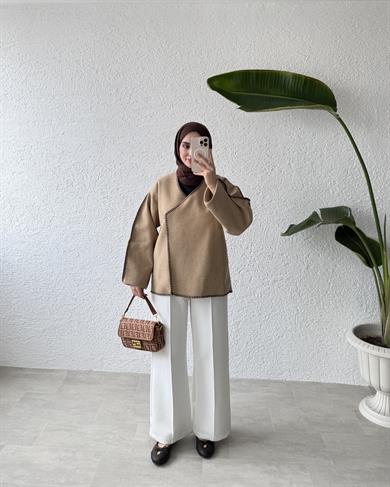 PREMİUM DİKİŞLİ KAŞE CEKET-CAMEL