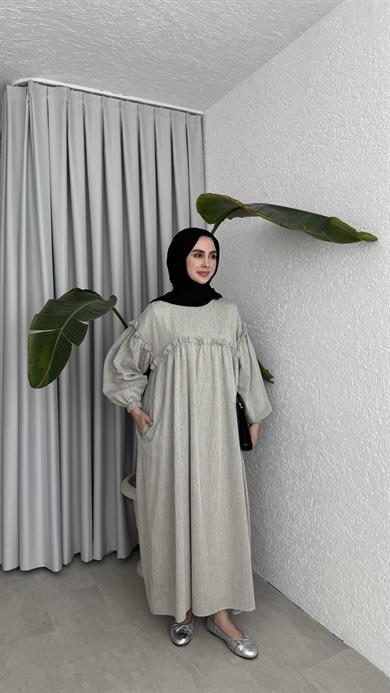 ROBALI ELBİSE - SİYAH