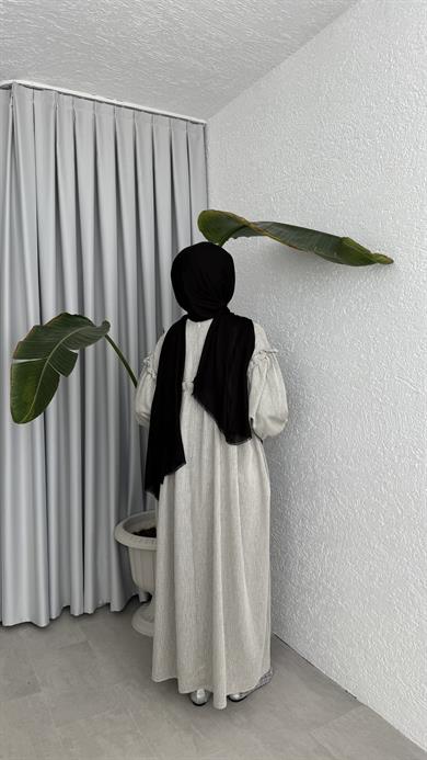 ROBALI ELBİSE - SİYAH