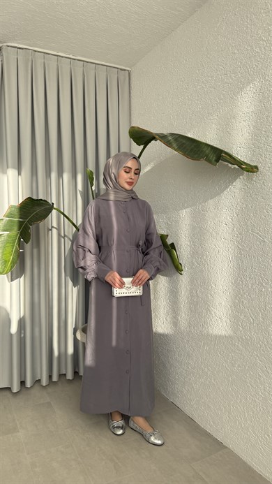 SAKURA CUPRA ELBİSE - GRİ