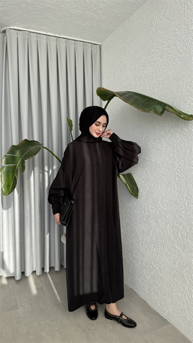 SAKURA CUPRA ELBİSE - SİYAH