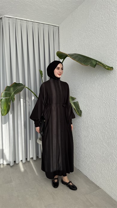 SAKURA CUPRA ELBİSE - SİYAH