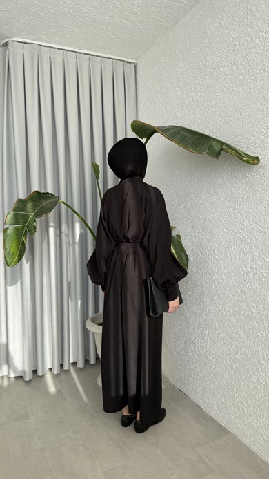 SAKURA CUPRA ELBİSE - SİYAH