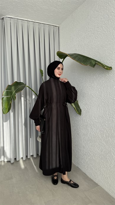 SAKURA CUPRA ELBİSE - SİYAH